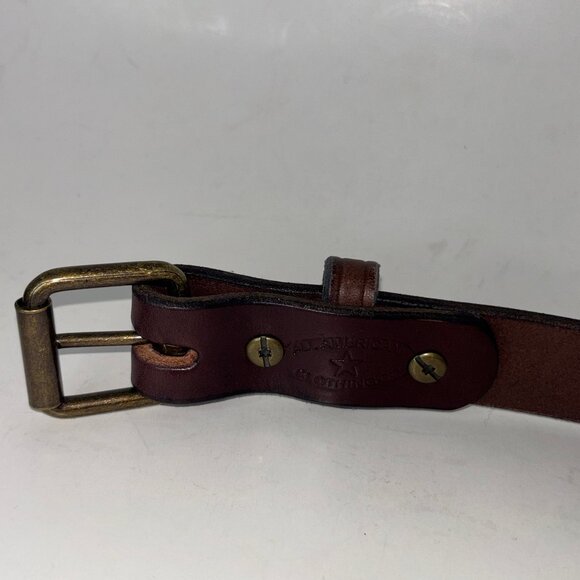 All American Clothing Co Brown Leather Work Belt Men's Size 36 - Picture 4 of 8